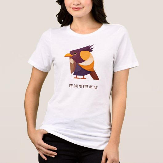 鳥の監視者 | 私の目はあなたに釘付け トライブレンドＴシャツ (正面)
