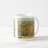 鳥の目のイリノイ州のシャンパン(1869年) コーヒーマグカップ (正面右)