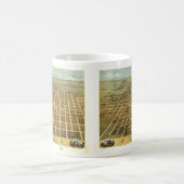 鳥の目のイリノイ州のシャンパン(1869年) コーヒーマグカップ (中央)