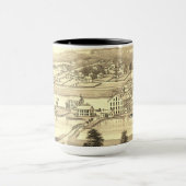 鳥の目のビュー大工イリノイ1871 Litho マグカップ (中央)