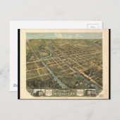 鳥の目のビューMassillon Stark County Ohio (1870) ポストカード (正面/裏面)