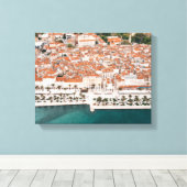 鳥の目の街の写真 キャンバスプリント (インサイチュ (ウッドフロア))