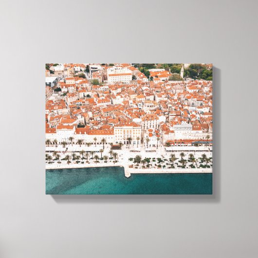 鳥の目の街の写真 キャンバスプリント (正面)