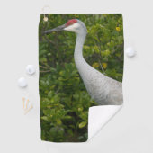 鳥の砂丘クレーンの写真 ゴルフタオル (インサイチュ)