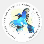 鳥の種のパケット記念葬儀 ラウンドシール (正面)