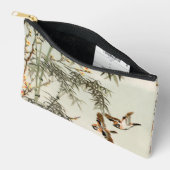 鳥の竹アジアの日本のヴィンテージ アクセサリーポーチ (見開き)