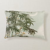 鳥の竹アジアの日本のヴィンテージ アクセントクッション (裏面)