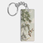 鳥の竹アジアの日本のヴィンテージ キーホルダー (正面左)