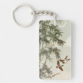 鳥の竹アジアの日本のヴィンテージ キーホルダー (正面)