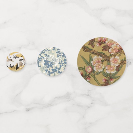 鳥の竹アジアの日本のヴィンテージ コンフェッティ (正面)