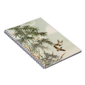 鳥の竹アジアの日本のヴィンテージ ノートブック (右側)