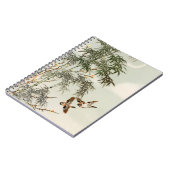 鳥の竹アジアの日本のヴィンテージ ノートブック (左側)