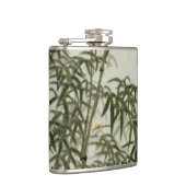 鳥の竹アジアの日本のヴィンテージ フラスク (右)