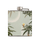 鳥の竹アジアの日本のヴィンテージ フラスク (裏面)