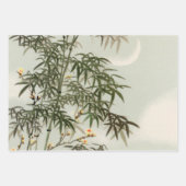 鳥の竹アジアの日本のヴィンテージ ラッピングペーパーシート (正面3)