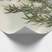 鳥の竹アジアの日本のヴィンテージ ラッピングペーパー (角)