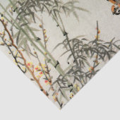 鳥の竹アジアの日本のヴィンテージ 薄葉紙 (詳細)