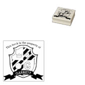 鳥の紋状Gキッズブックライブラリ名 ラバースタンプ (押印)