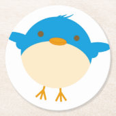 鳥の紙コースター ラウンドペーパーコースター (正面)