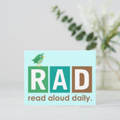 鳥の素晴らしい読 – 日々の読贈り物 ポストカード (スタンド正面)