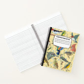 鳥の組み立てノートのスパイラルワイド ノートブック (内部)