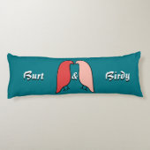 鳥の組織化 – アーポップ・アートのト – パーソナライズされた ボディピロー (裏面)