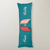 鳥の組織化 – アーポップ・アートのト – パーソナライズされた ボディピロー (裏面 (縦))