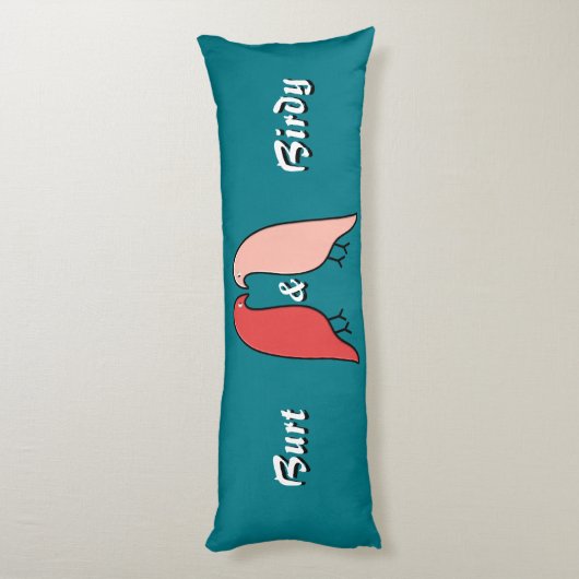 鳥の組織化 – アーポップ・アートのト – パーソナライズされた ボディピロー (裏面 (縦))