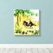 鳥の結婚式 キャンバスプリント (インサイチュ (ウッドフロア))