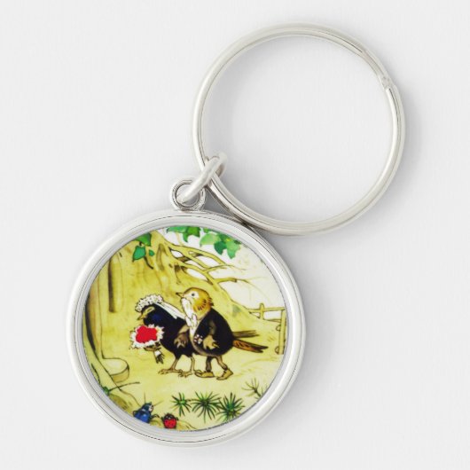 鳥の結婚式 キーホルダー (正面)