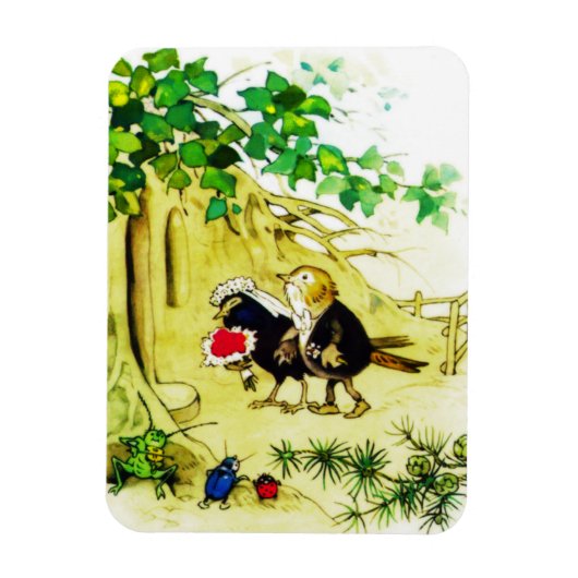 鳥の結婚式 マグネット (縦)