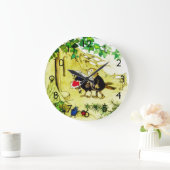鳥の結婚式 ラージ壁時計 (ホーム)