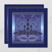 鳥の結婚記念日パーティー招待状 招待状 (正面/裏面)