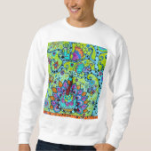 鳥の絵を描くことお洒落な生命の樹 スウェットシャツ (正面)