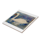 鳥の絵画白鳥の反射 タイル (側面)