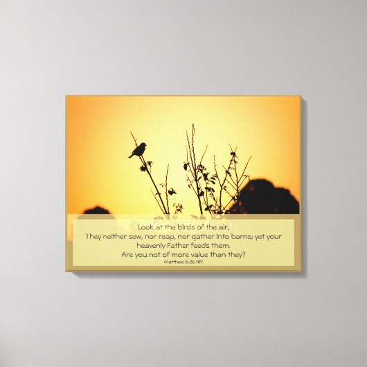 『鳥の絵』 キャンバスプリント (正面)