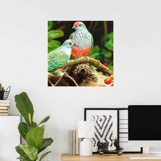 鳥の緑 ポスター (ホームオフィス)