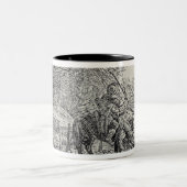 鳥の群によって混乱させるライダー ツートーンマグカップ (中央)