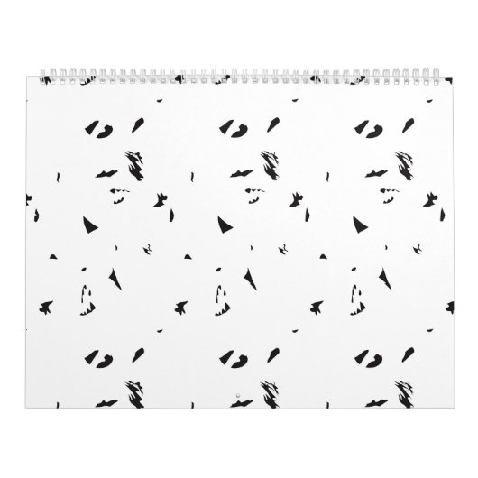 鳥の群れの白黒の写真 カレンダー (カバー)