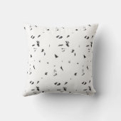 鳥の群れの白黒の写真 クッション (裏面)