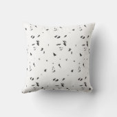 鳥の群れの白黒の写真 クッション (裏面)