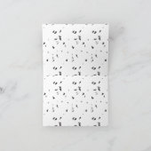 鳥の群れの白黒の写真 サンキューカード (内部)