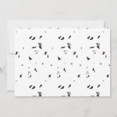 鳥の群れの白黒の写真 サンキューカード (裏面)