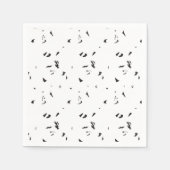 鳥の群れの白黒の写真 スタンダードカクテルナプキン (正面)