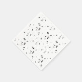 鳥の群れの白黒の写真 スタンダードカクテルナプキン (角)