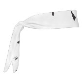 鳥の群れの白黒の写真 タイヘッドバンド (回転270)