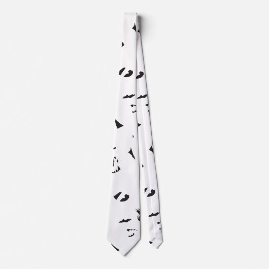 鳥の群れの白黒の写真 ネクタイ (正面)