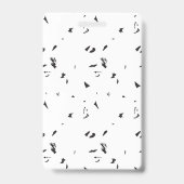 鳥の群れの白黒の写真 バッジ (裏面)