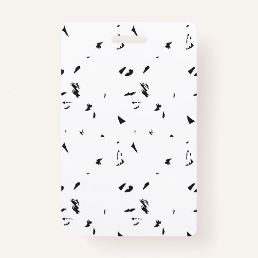 鳥の群れの白黒の写真 バッジ (正面)