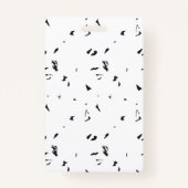 鳥の群れの白黒の写真 バッジ (裏面)